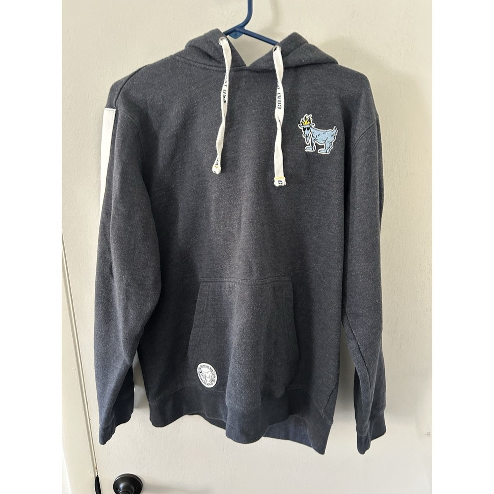 Goat USA Men's Hoodie Sweatshirt W/Kangaroo Pouch Blue Men's Size Medium